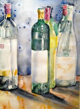 Bottles watercolor